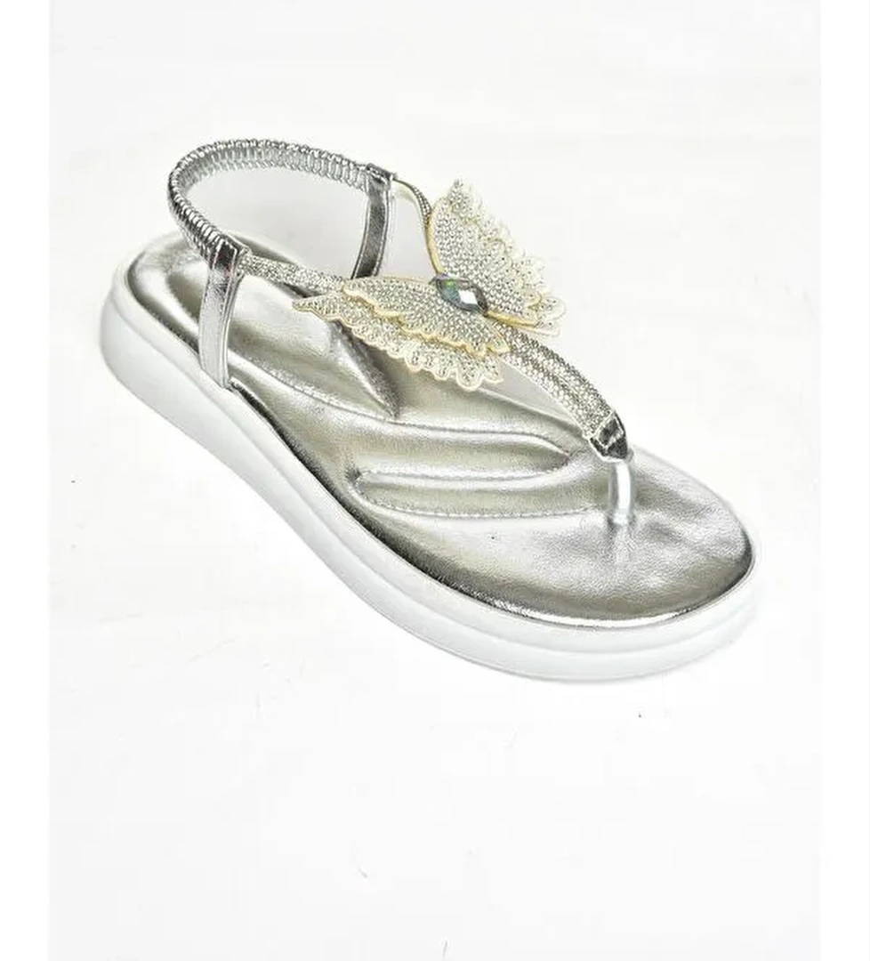 S4040860 Gümüş Kadın Sandalet