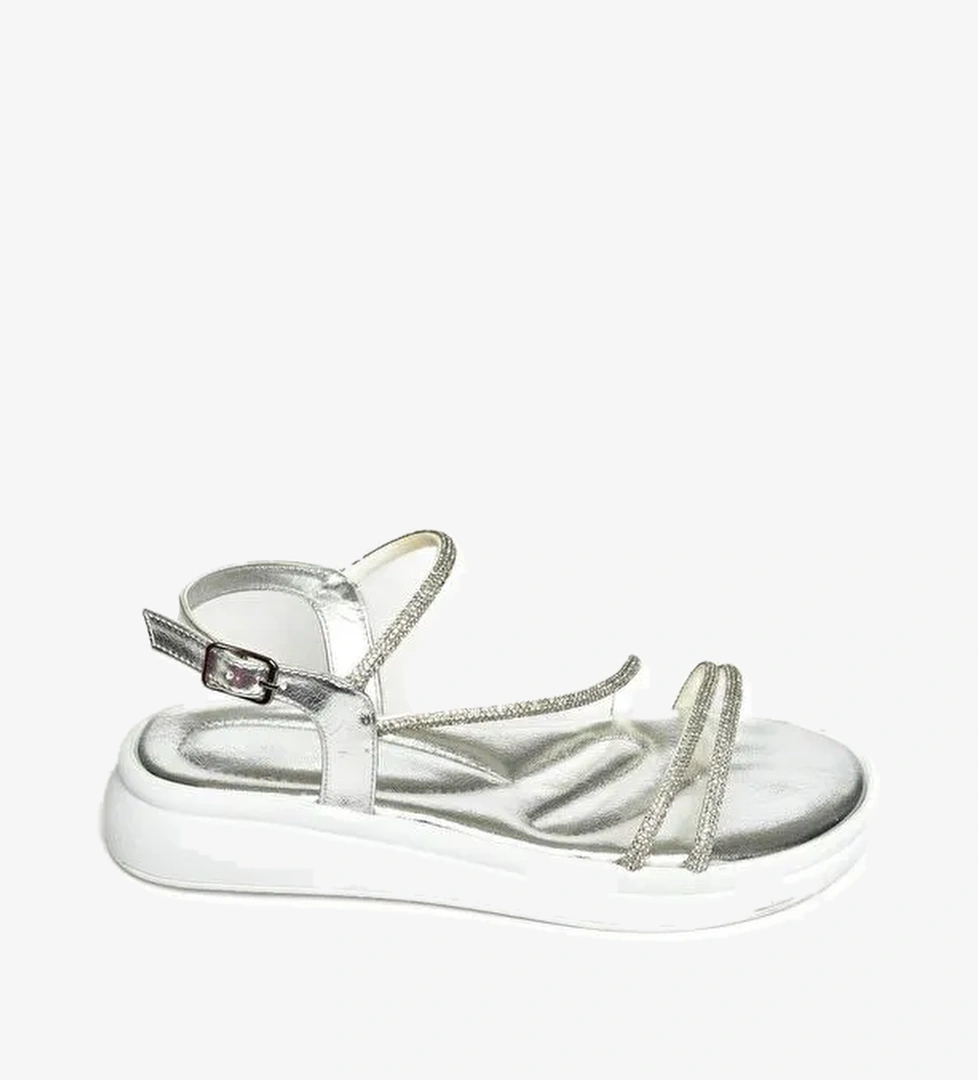 S4040851 Gümüş Kadın Sandalet - Görsel 1