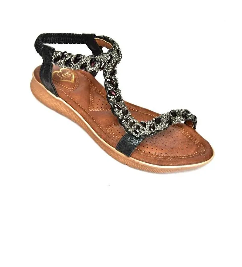 S2580148 Siyah Kadın Sandalet - Görsel 1