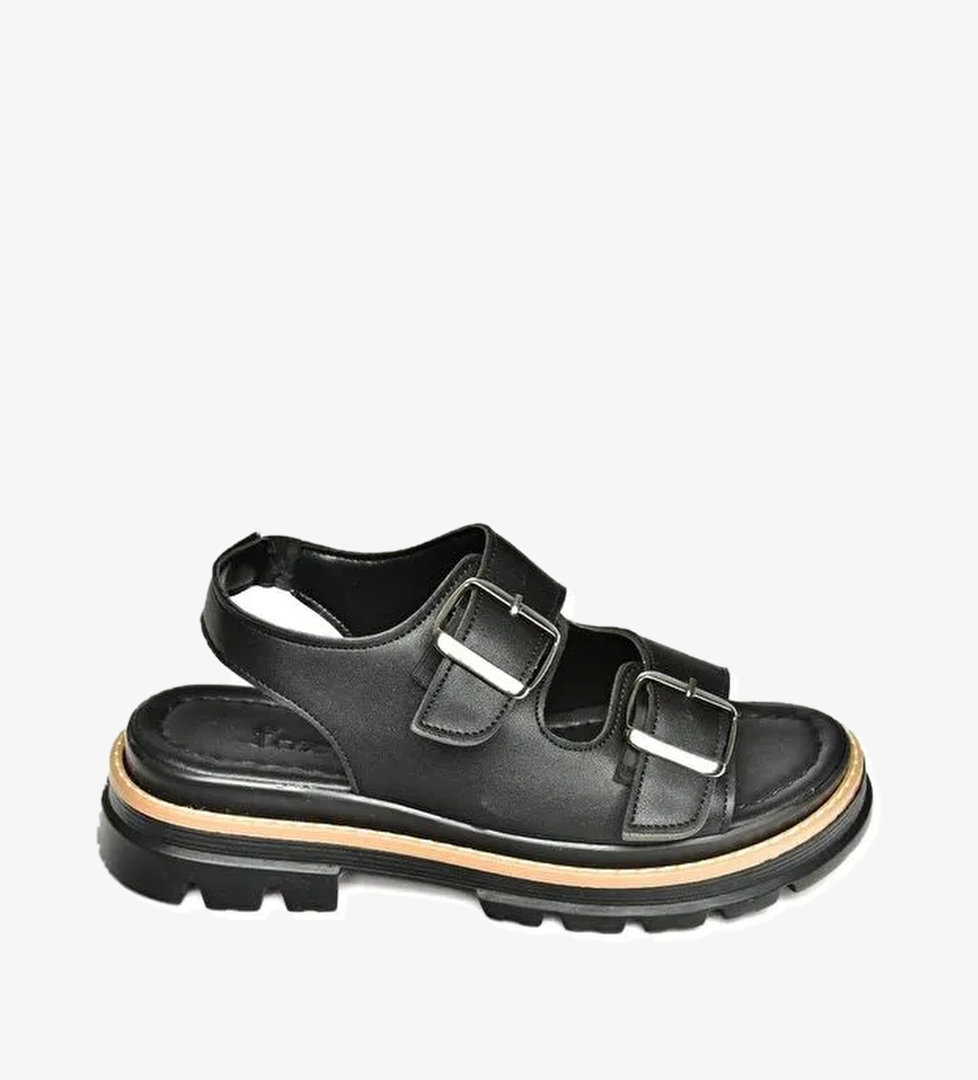 S9960791 Siyah Kadın Sandalet - Görsel 1