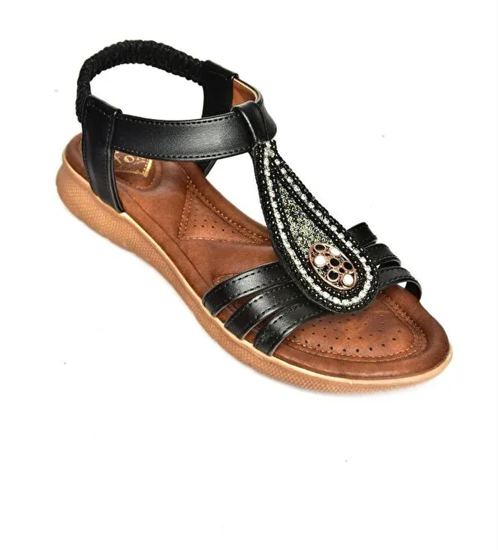 S2580137 Siyah Kadın Sandalet - Görsel 1