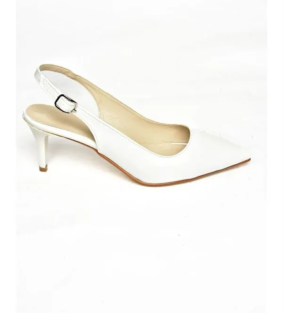 S7265660 Beyaz Kadın Topuklu Ayakkabı - Görsel 1