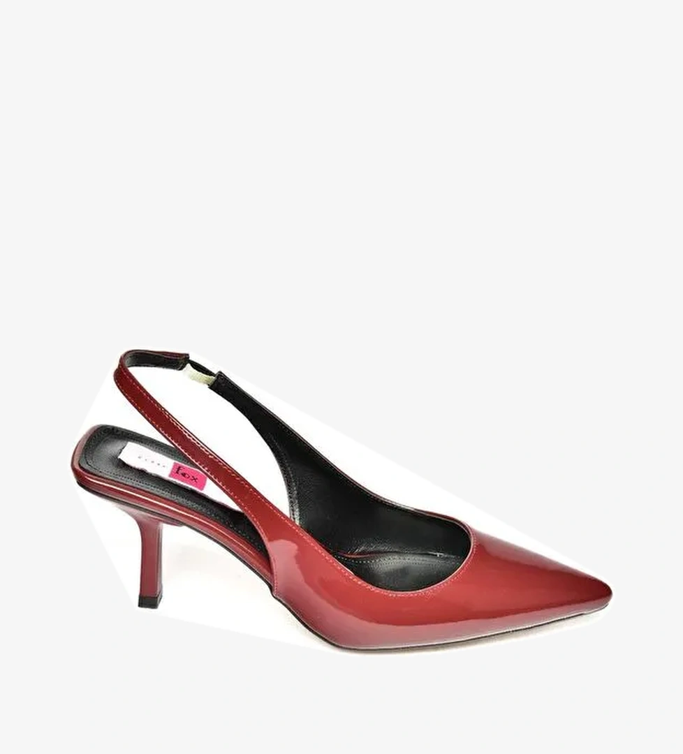 S8208601 Bordo Kadın Topuklu Ayakkabı - Görsel 1