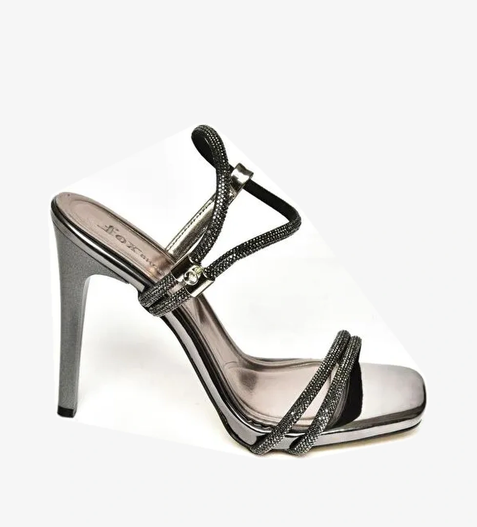 S2517760 Platin Kadın Topuklu Ayakkabı - Görsel 1