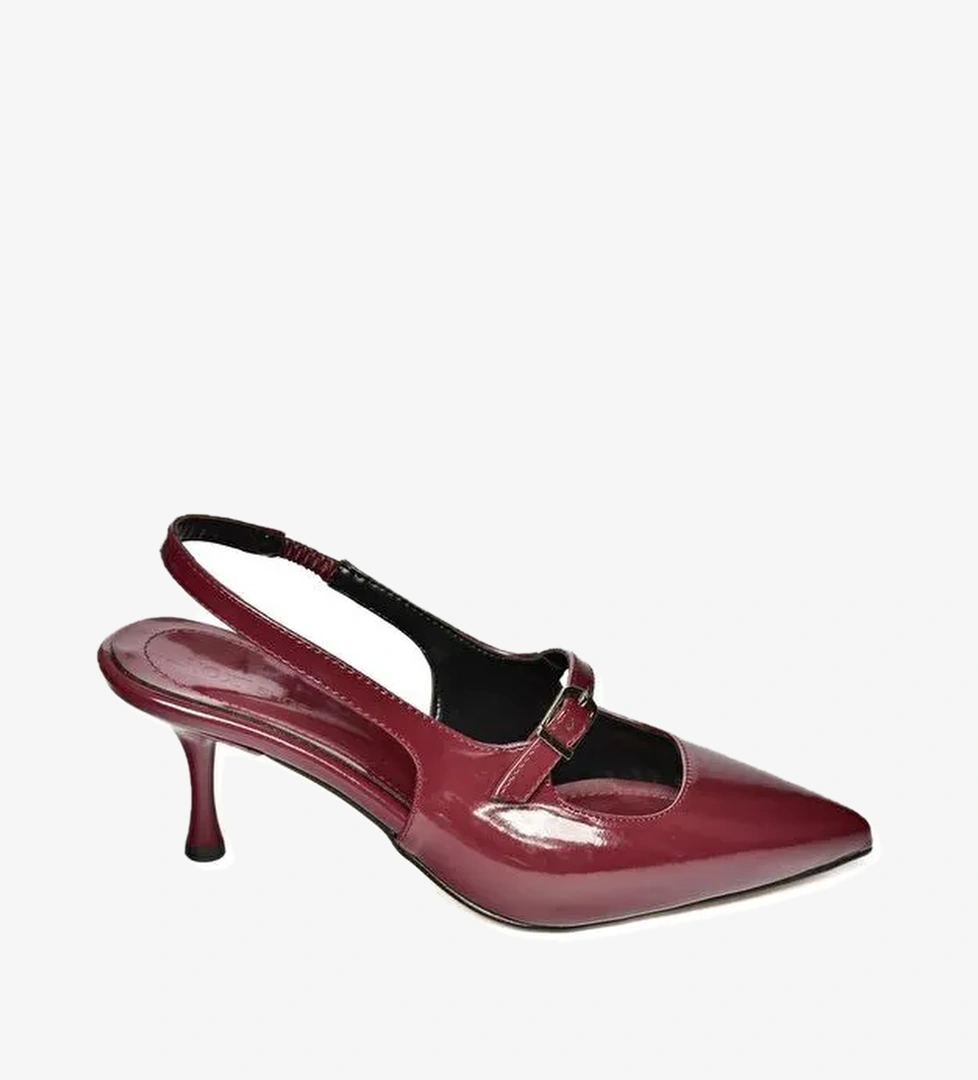 S4042006 Bordo Kadın Topuklu Ayakkabı