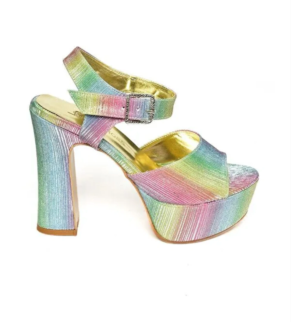 Fox Shoes S2460571 Renkli Kadın Topuklu Ayakkabı model görseli