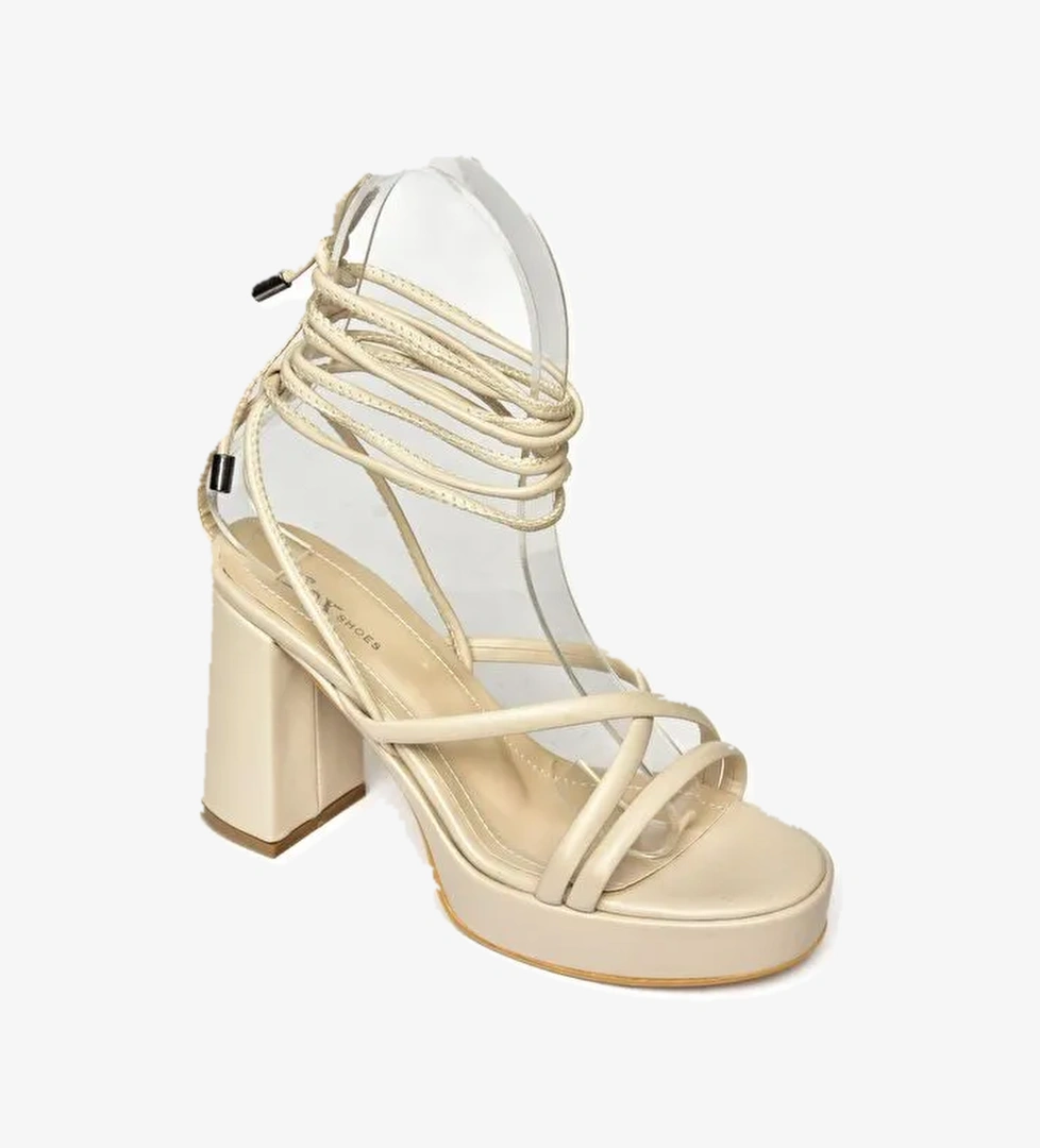 S2826205 Bej Kadın Topuklu Ayakkabı - Görsel 1