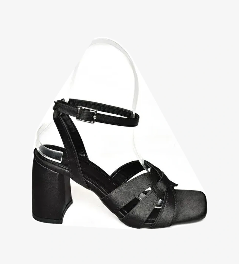 S7745203 Siyah Kadın Topuklu Ayakkabı - Görsel 1