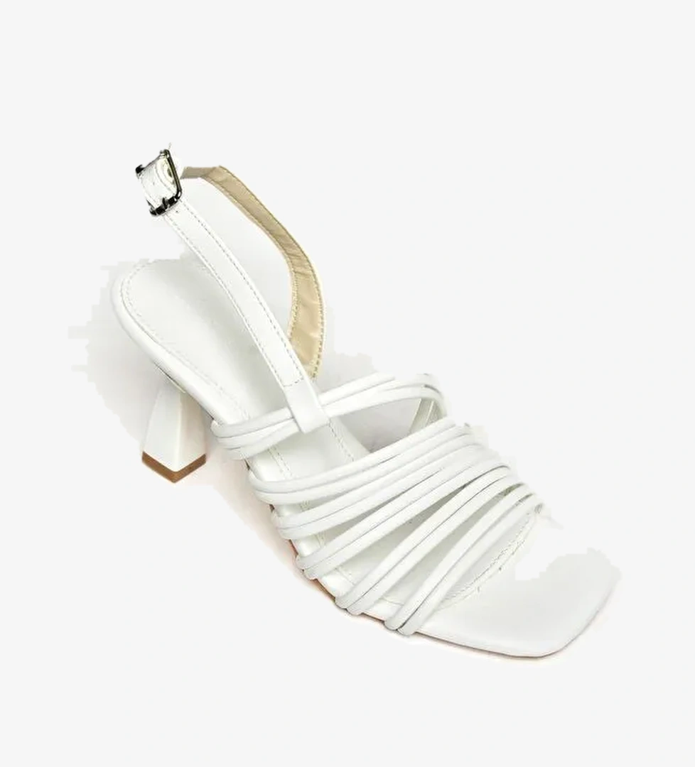 S7745201 Beyaz Kadın Topuklu Ayakkabı