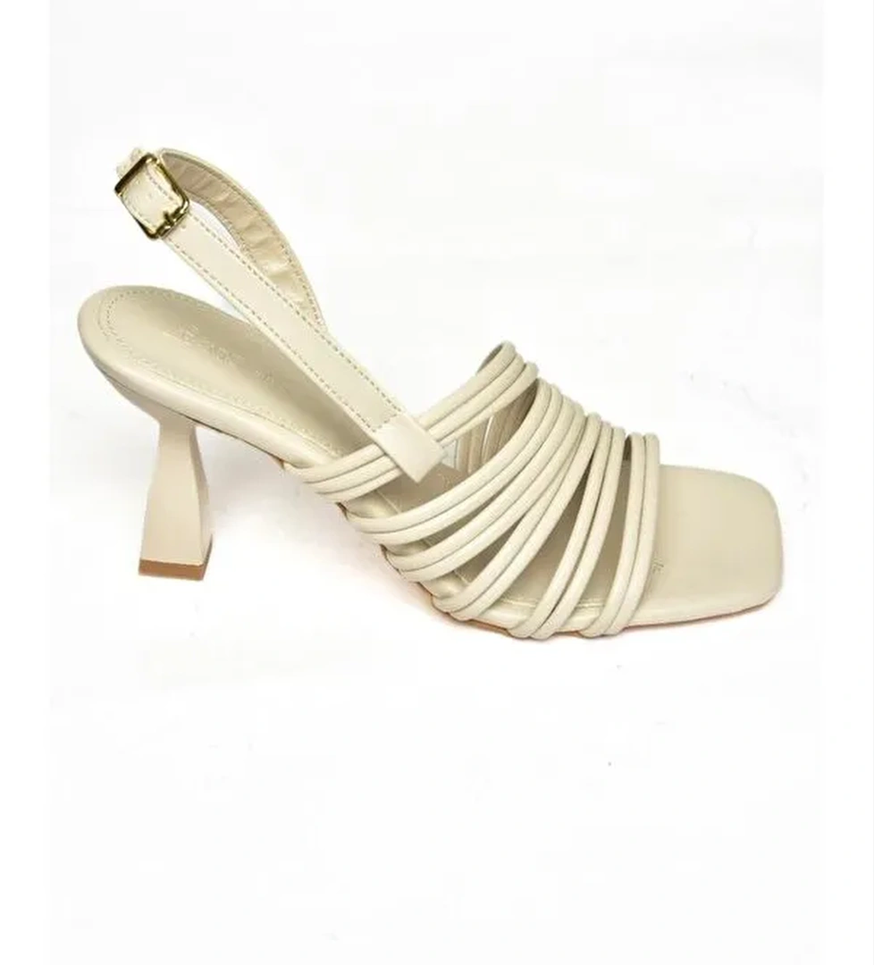 S7745201 Bej Kadın Topuklu Ayakkabı - Görsel 1