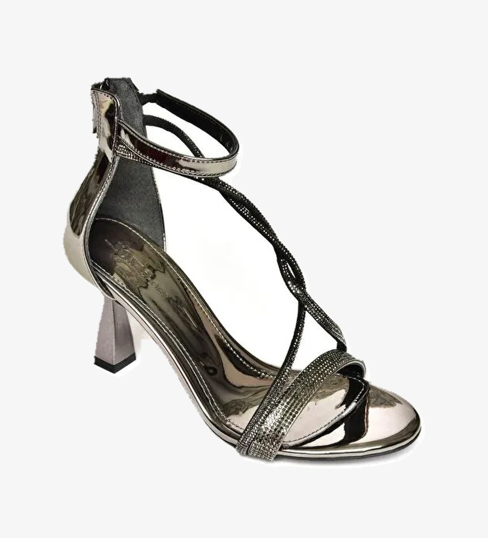 S7745101 Platin Kadın Topuklu Ayakkabı