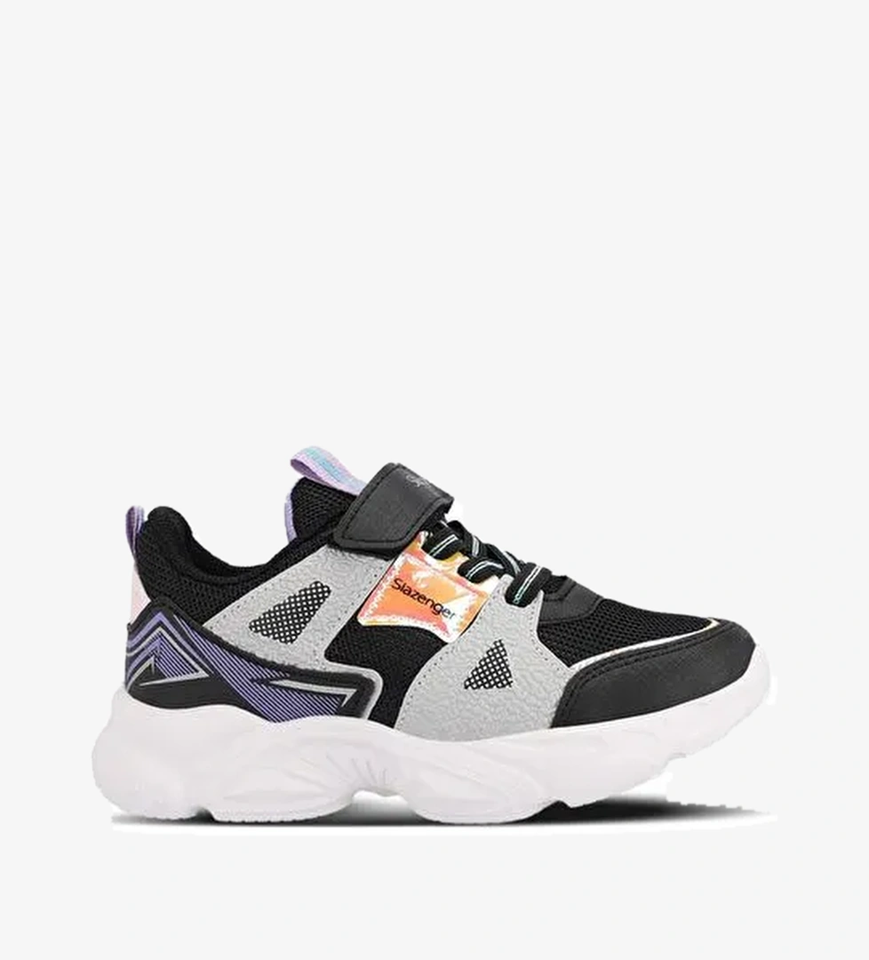 Slazenger Nelson Kız Çocuk Sneaker Ayakkabı Siyah / Mor model görseli
