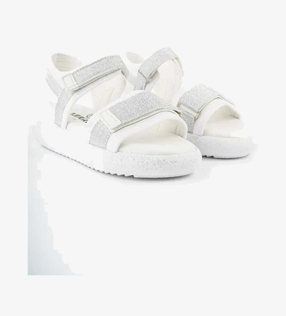 CRUZ Günlük Ortopedik Hafif Taban Simli ve Cırtlı Kız Çocuk Sandalet