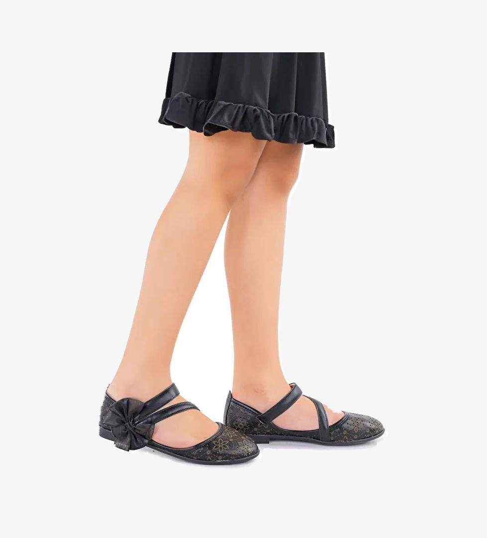 Audrey Cilt Lazerli Kız Bebek Babet Ayakkabı