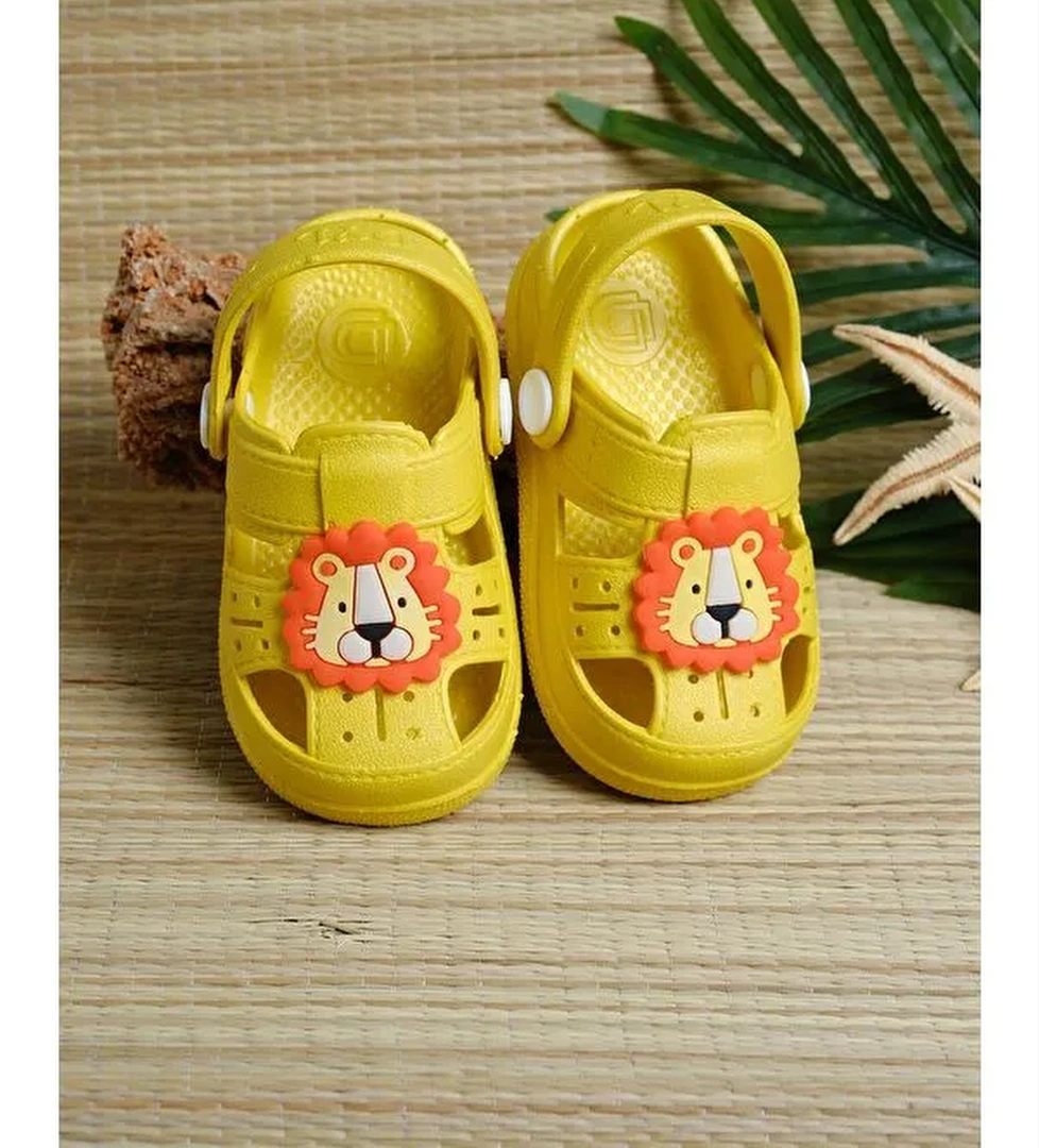 Lili Ortopedik Kaydırmaz Tabanlı Aslan Figürlü Çocuk Terlik - Görsel 1