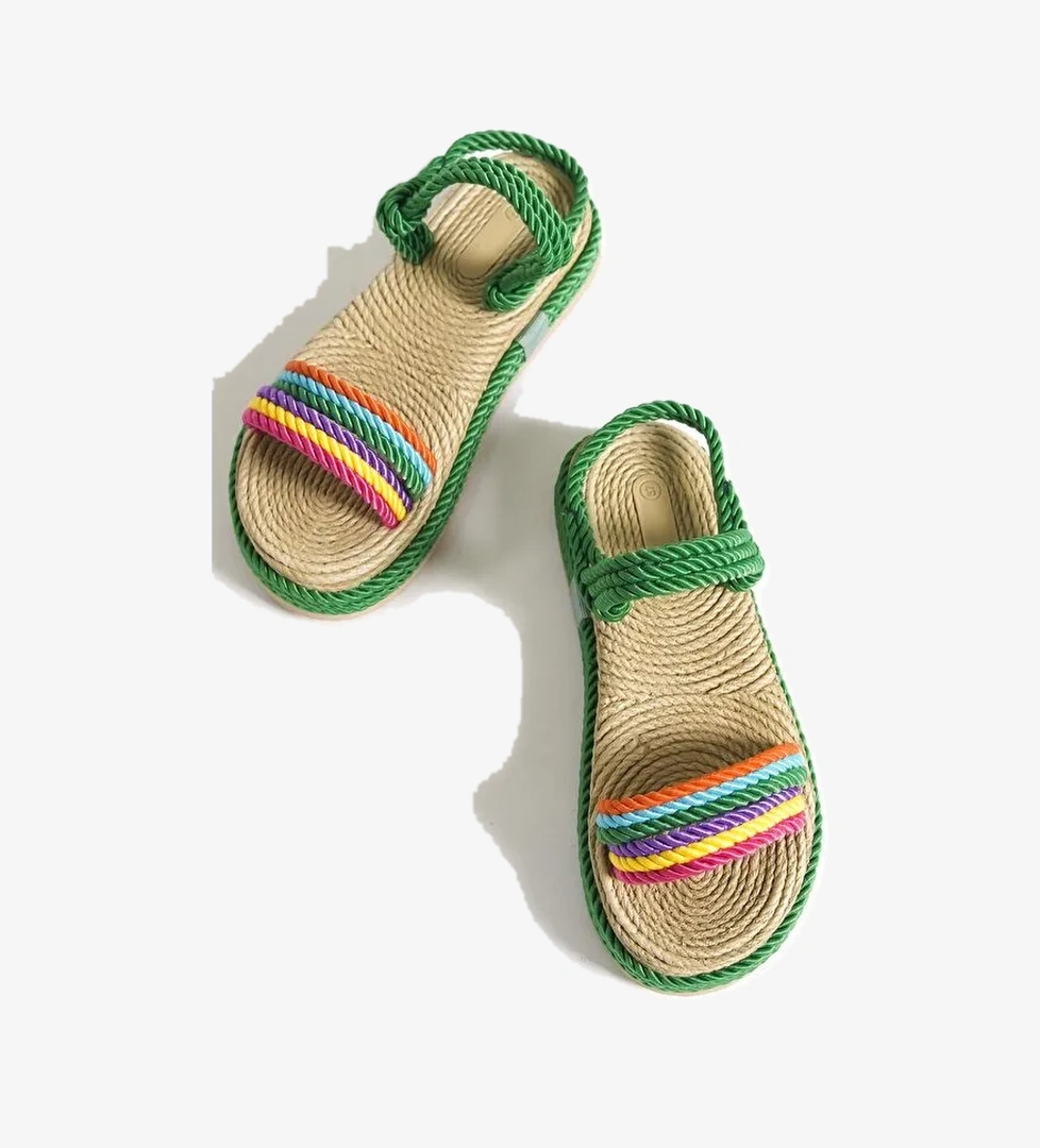 Capone Outfitters Dolgu Topuk İpli Kadın Terlik model görseli