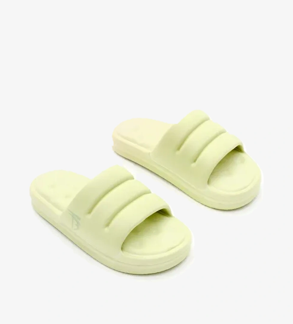 Kadın Çimen Yeşili Rahat Kalıp Dilimli Model Önü Açık Eva Terlik - Görsel 1