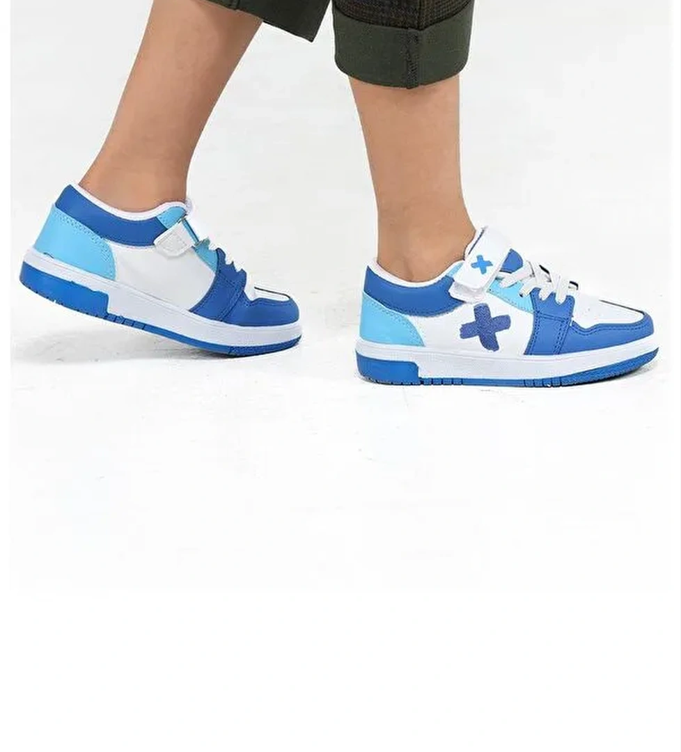 Casa Mavi Beyaz Erkek Çocuk Sneakers - Görsel 1