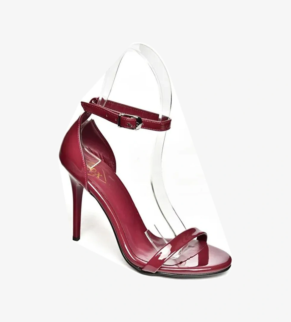 B922112608 Bordo Kadın Topuklu Ayakkabı
