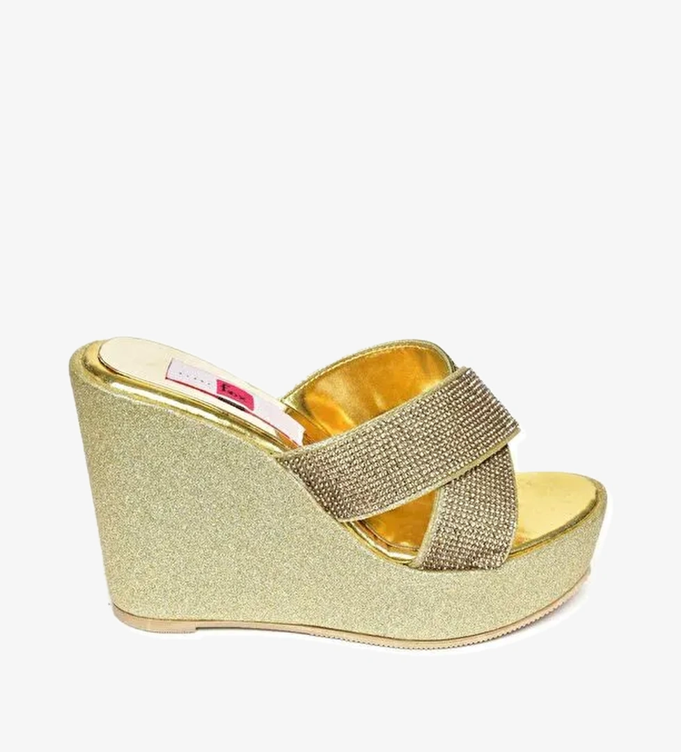 S8204212 Altın Kadın Terlik - Görsel 1