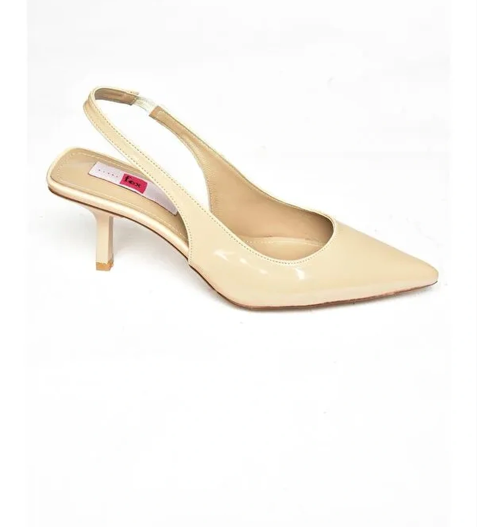 S8208601 Bej Kadın Topuklu Ayakkabı