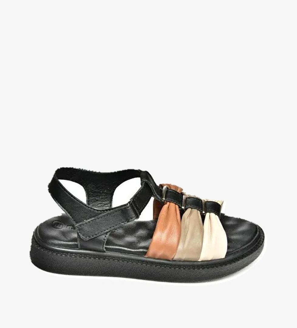 P5400267 Siyah Kadın Sandalet - Görsel 1