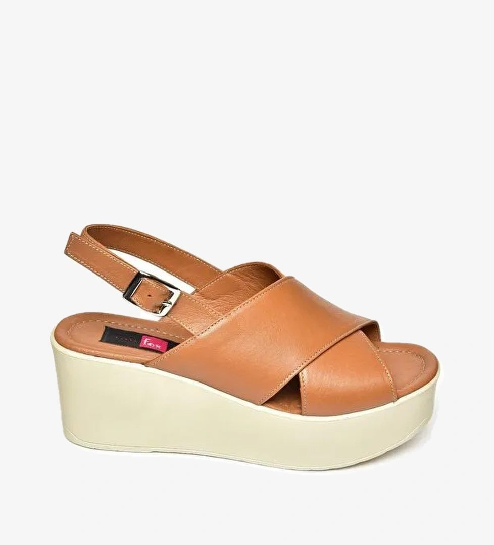 P5553275 Taba Kadın Dolgu Topuklu Ayakkabı