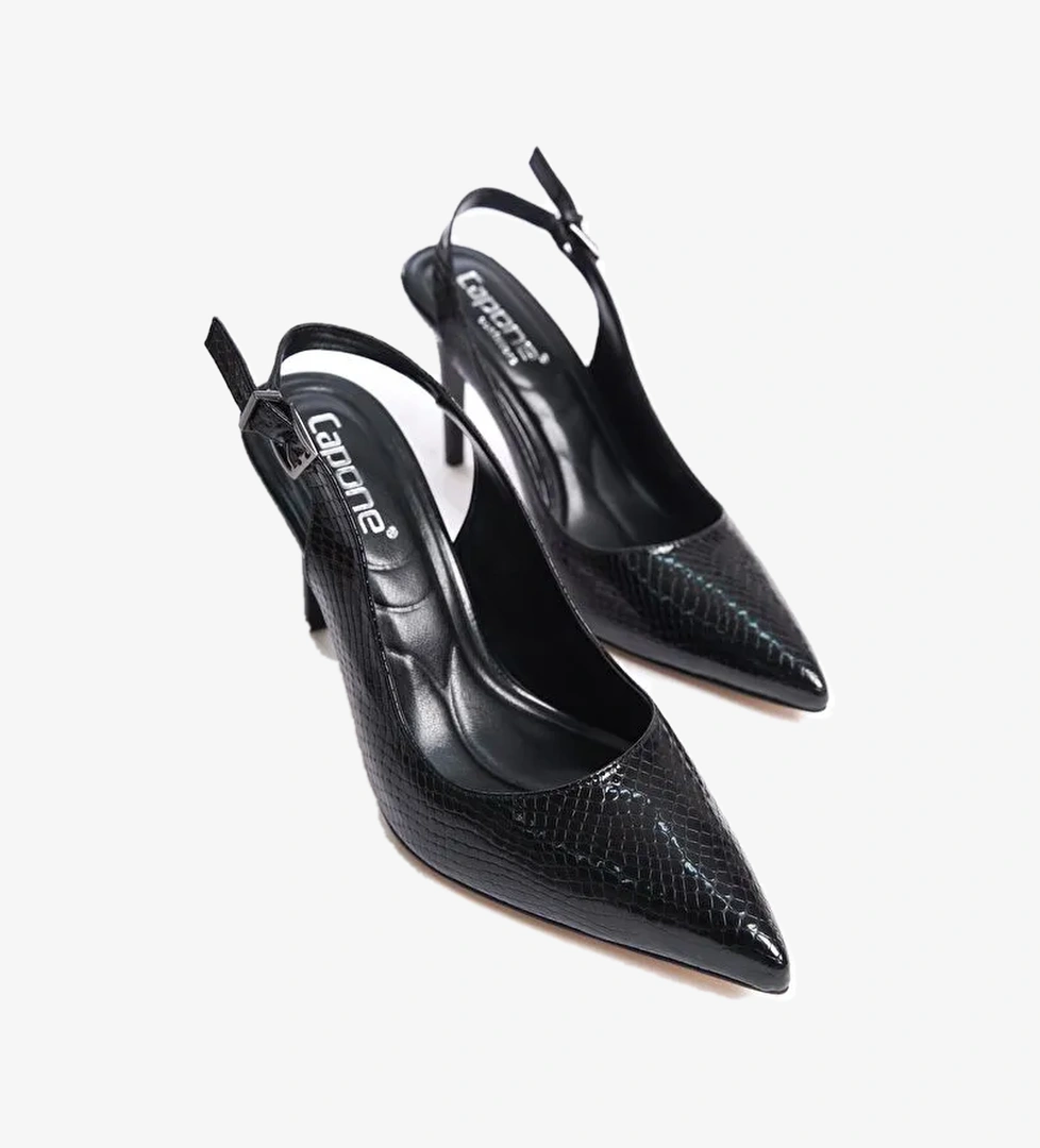 Arkası Açık Orta Topuklu Yumuşak Pedli Taban Kadın Ayakkabı