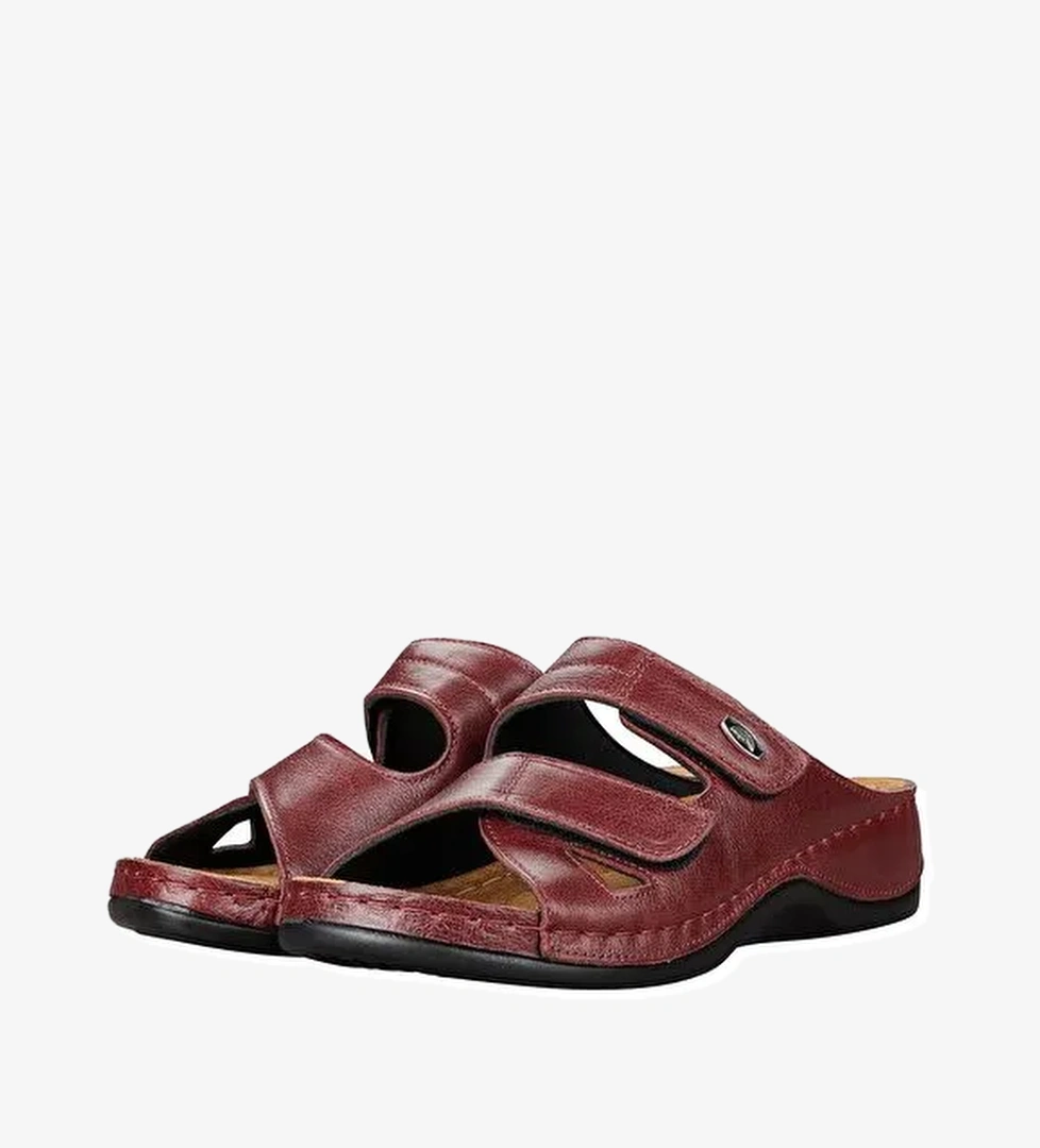 Kadın Ayarlanabilir Hakiki Deri Terlik