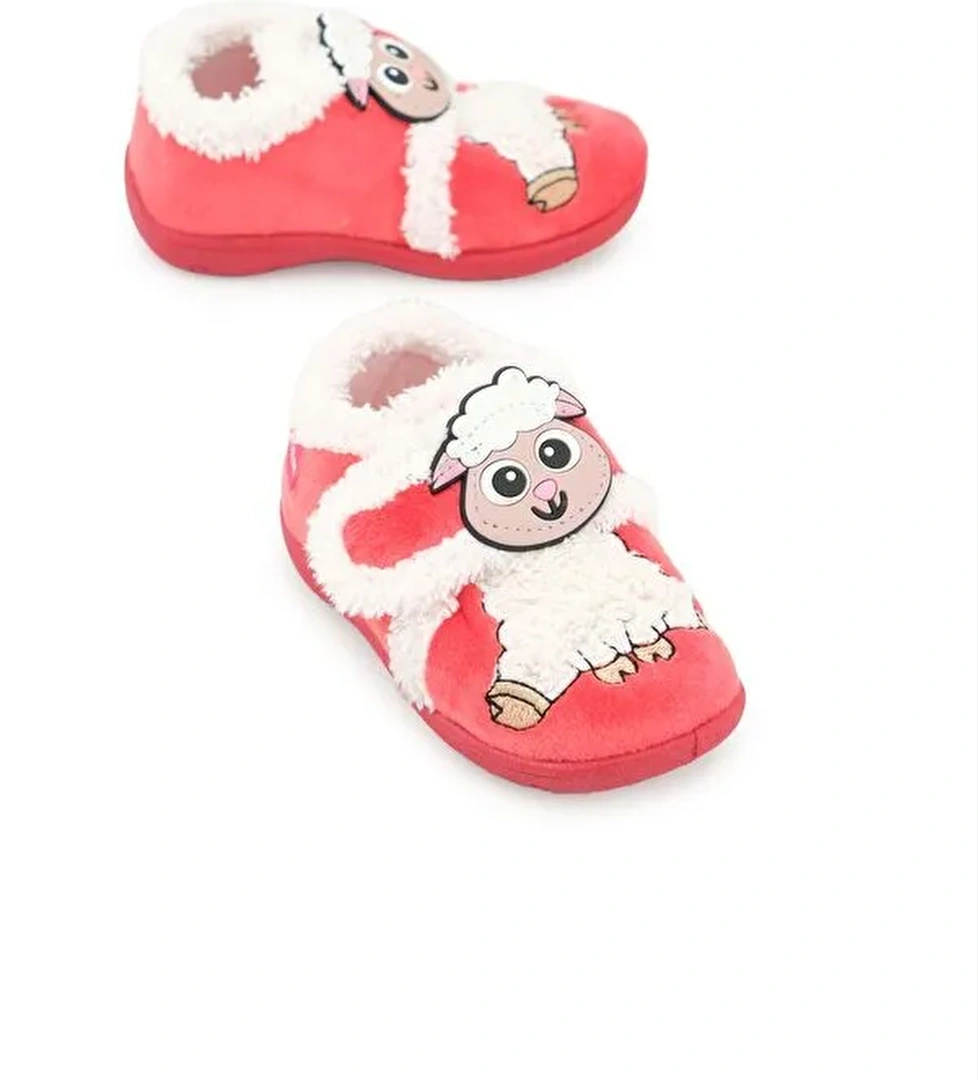 Bebe Kız Çocuk Kışlık Cırtlı Ayarlanabilir Günlük Kreş Panduf Ayakkabı