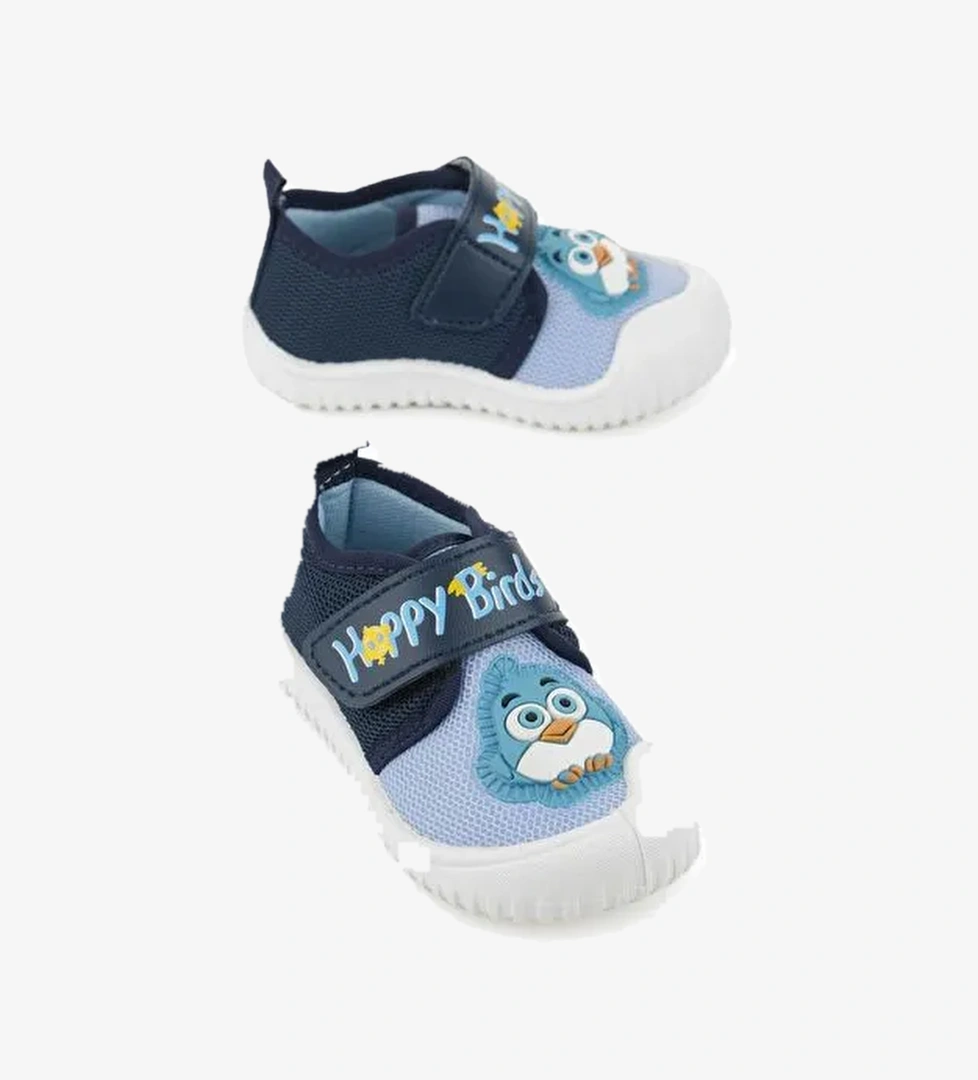Gezer Yazlık Bebe Erkek Keten Happy Bird Cırt Cırtlı Ayarlanabilir Ayakkabı model görseli