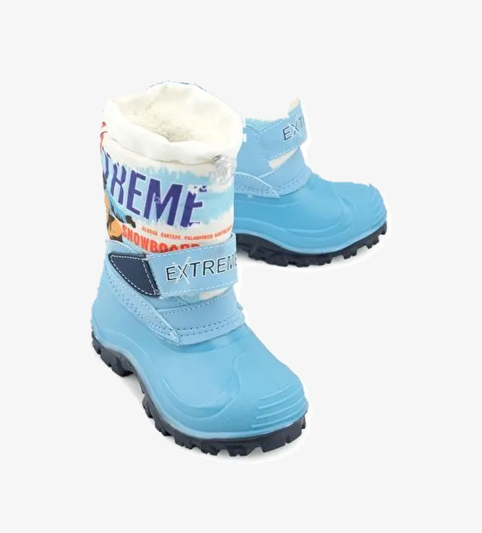 Kışlık Erkek Çocuk Extreme İçi Pelüşlü Su Geçirmez Kar Bot Çizme - Görsel 1