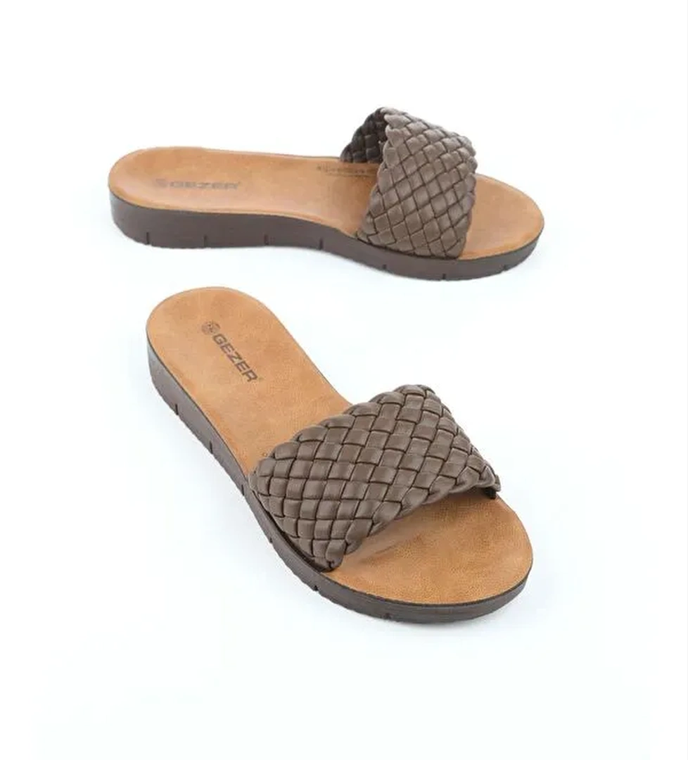 Yazlık Suni Deri Kadın Terlik - Görsel 1