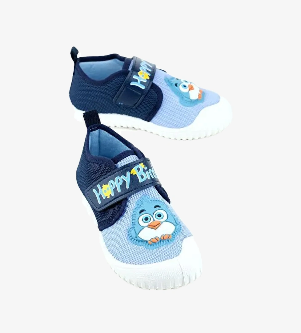 Gezer Yazlık Erkek Çocuk Keten Happy Bird Cırt Cırtlı Ayarlanabilir Ayakkabı model görseli