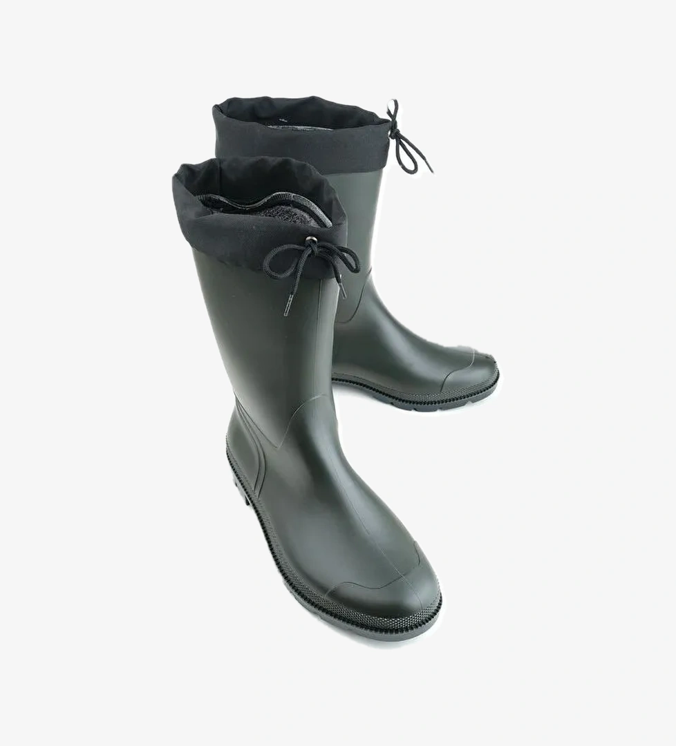 Kışlık Bağcıklı İçi Kürklü Su Geçirmez Erkek Çizme - Görsel 1