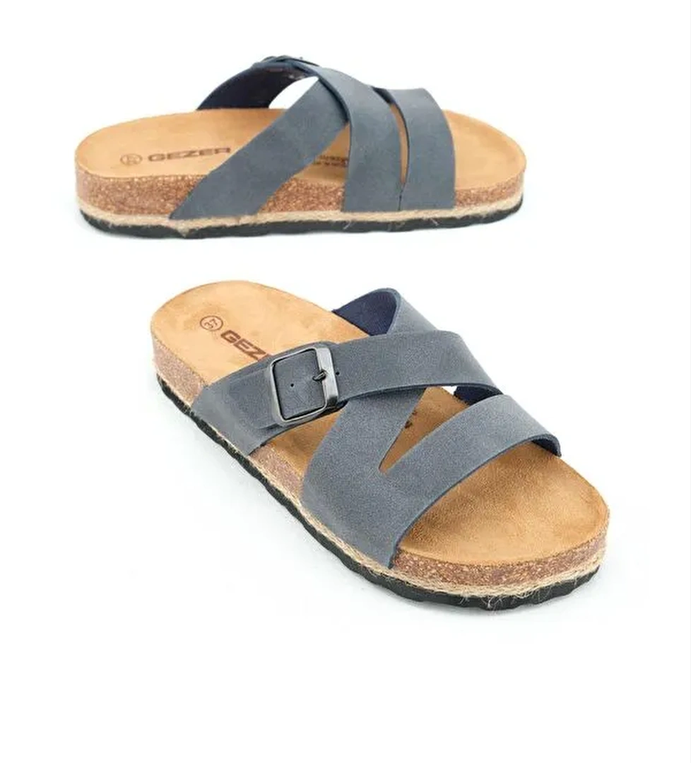 Gezer Yazlık Kadın Mantarlı PVC Taban Tek Tokalı Ayarlanabilir Rahat Günlük Terlik model görseli
