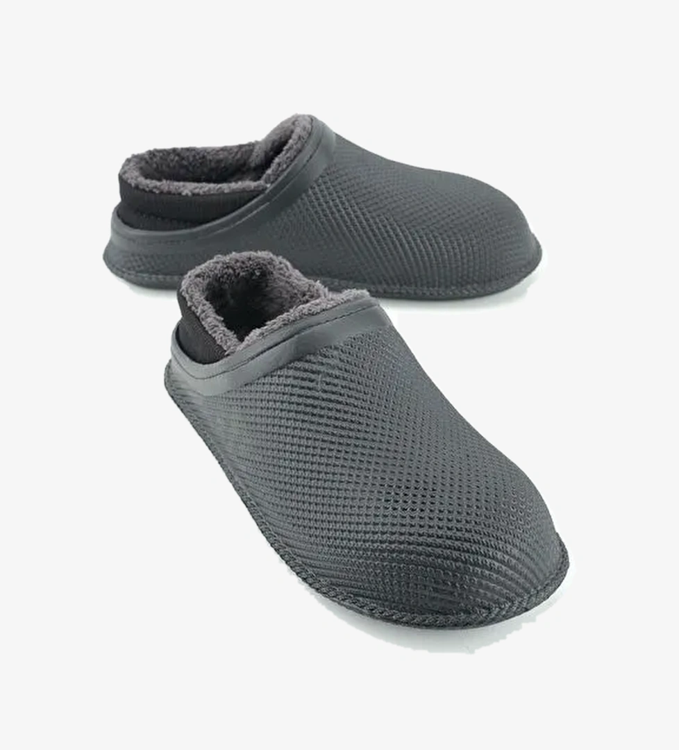 Erkek Kışlık Eva İçi Pelüşlü Sessiz Taban Ev Bahçe Terlik