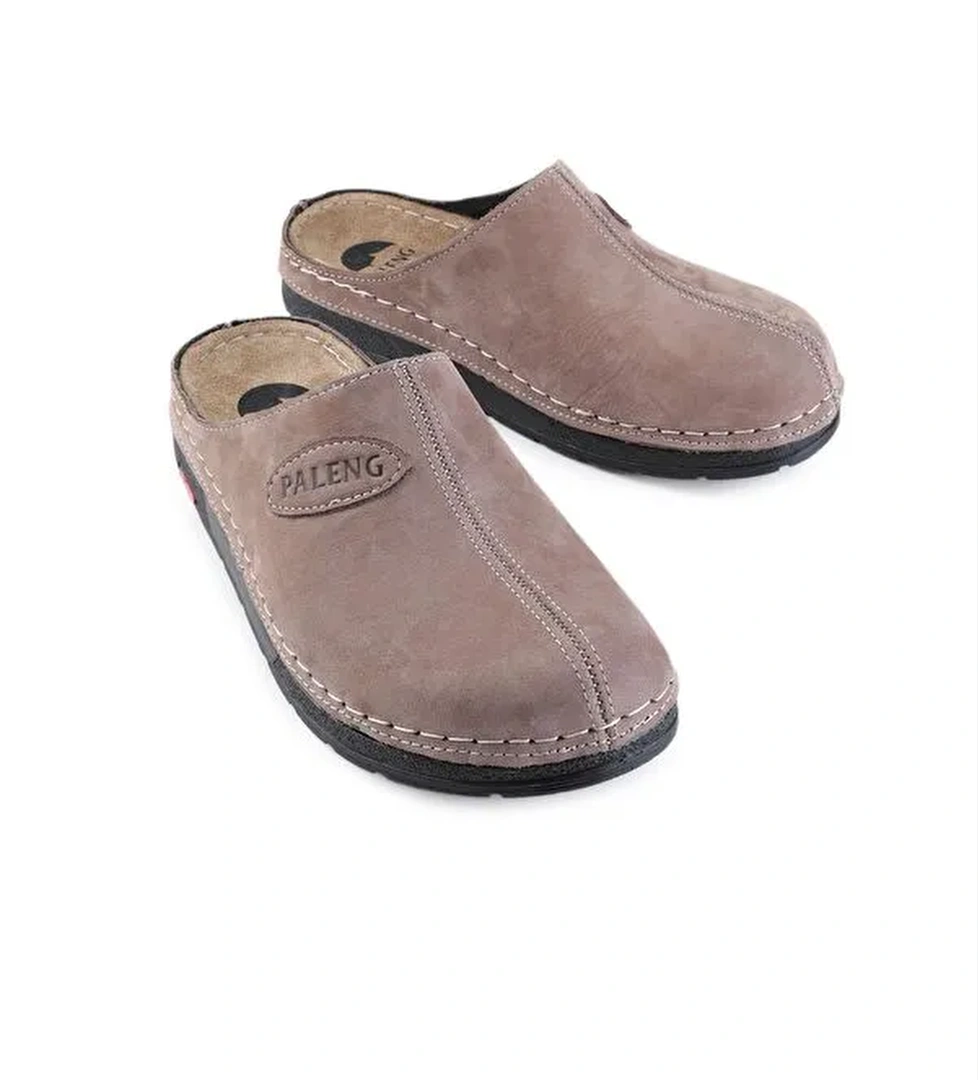 Kışlık Hakiki Deri Erkek Terlik