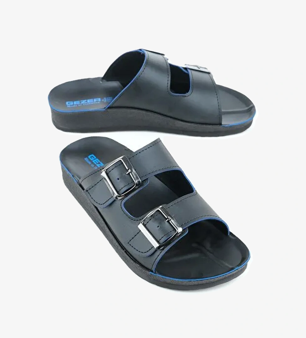 Yazlık Erkek İki Toka Ayarlanablir Terlik - Görsel 1