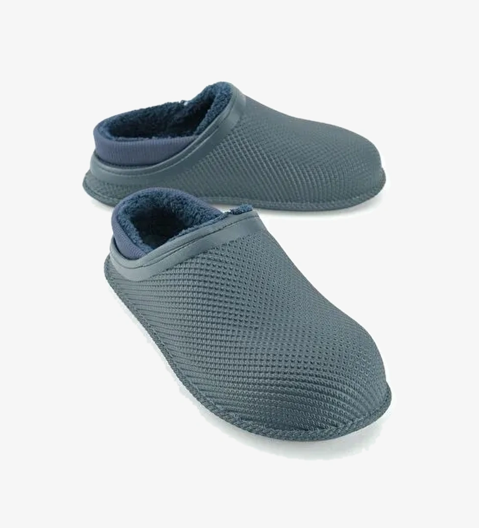 Erkek Kışlık Eva İçi Pelüşlü Sessiz Taban Ev Bahçe Terlik - Görsel 1