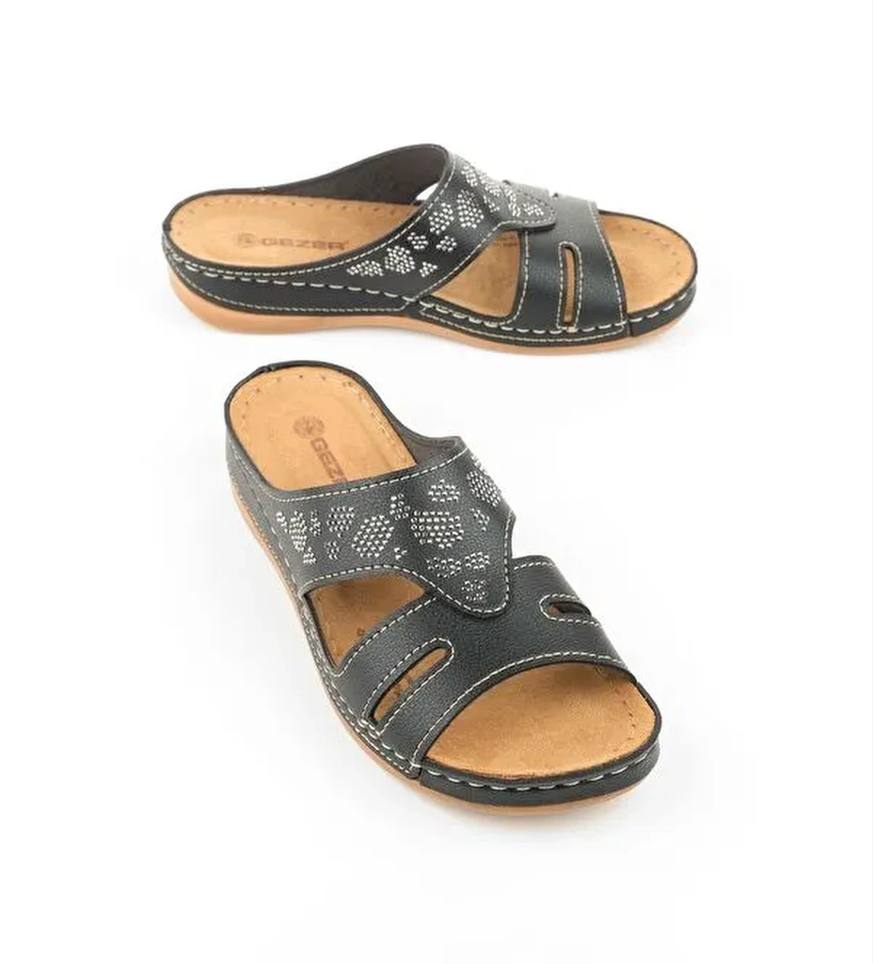 Yazlık Kadın Suni Deri Koleksiyon Terlik