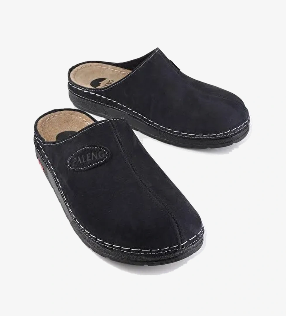 Kışlık Hakiki Deri Erkek Terlik