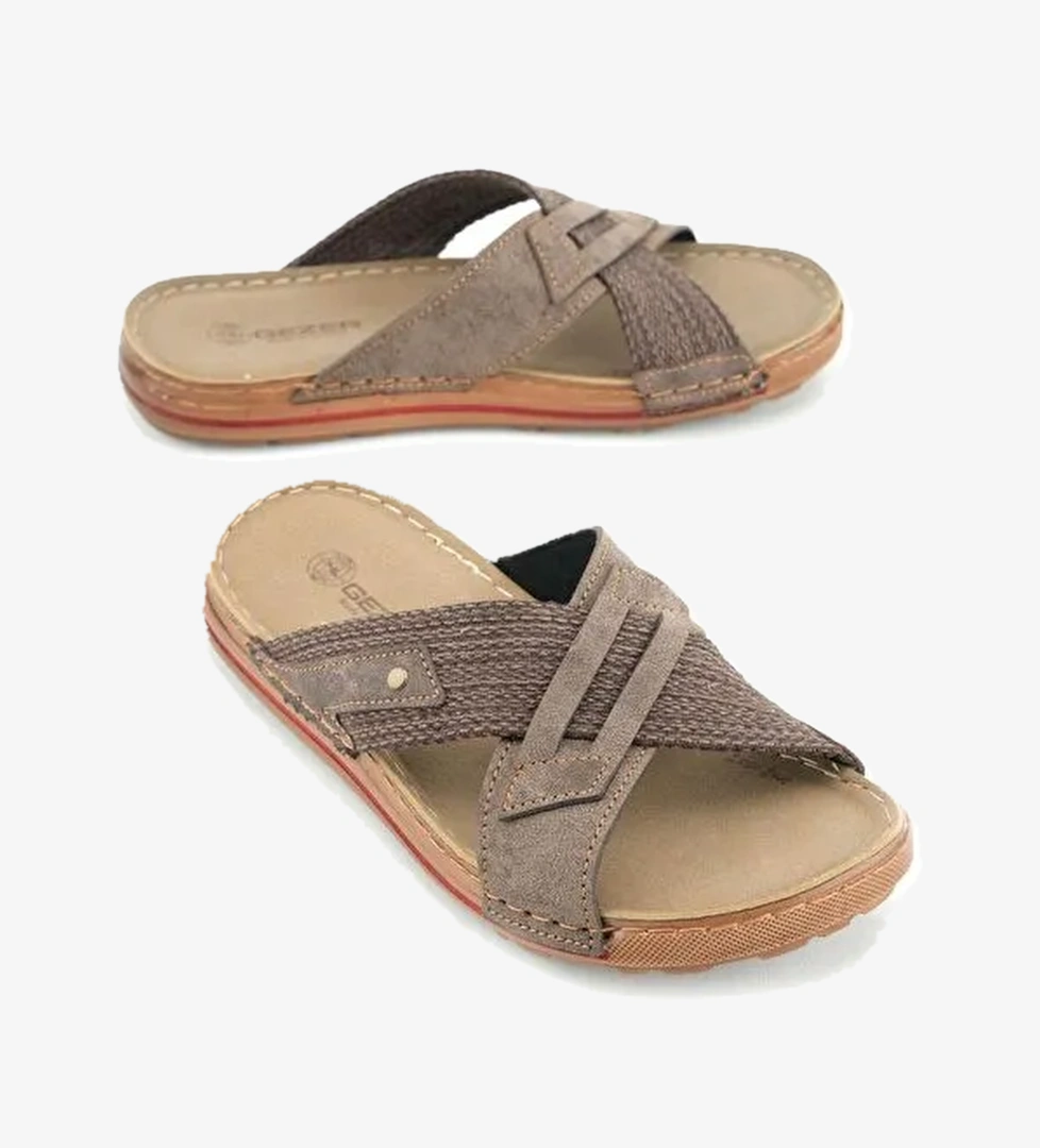 Yazlık Erkek Suni Deri Günlük Terlik