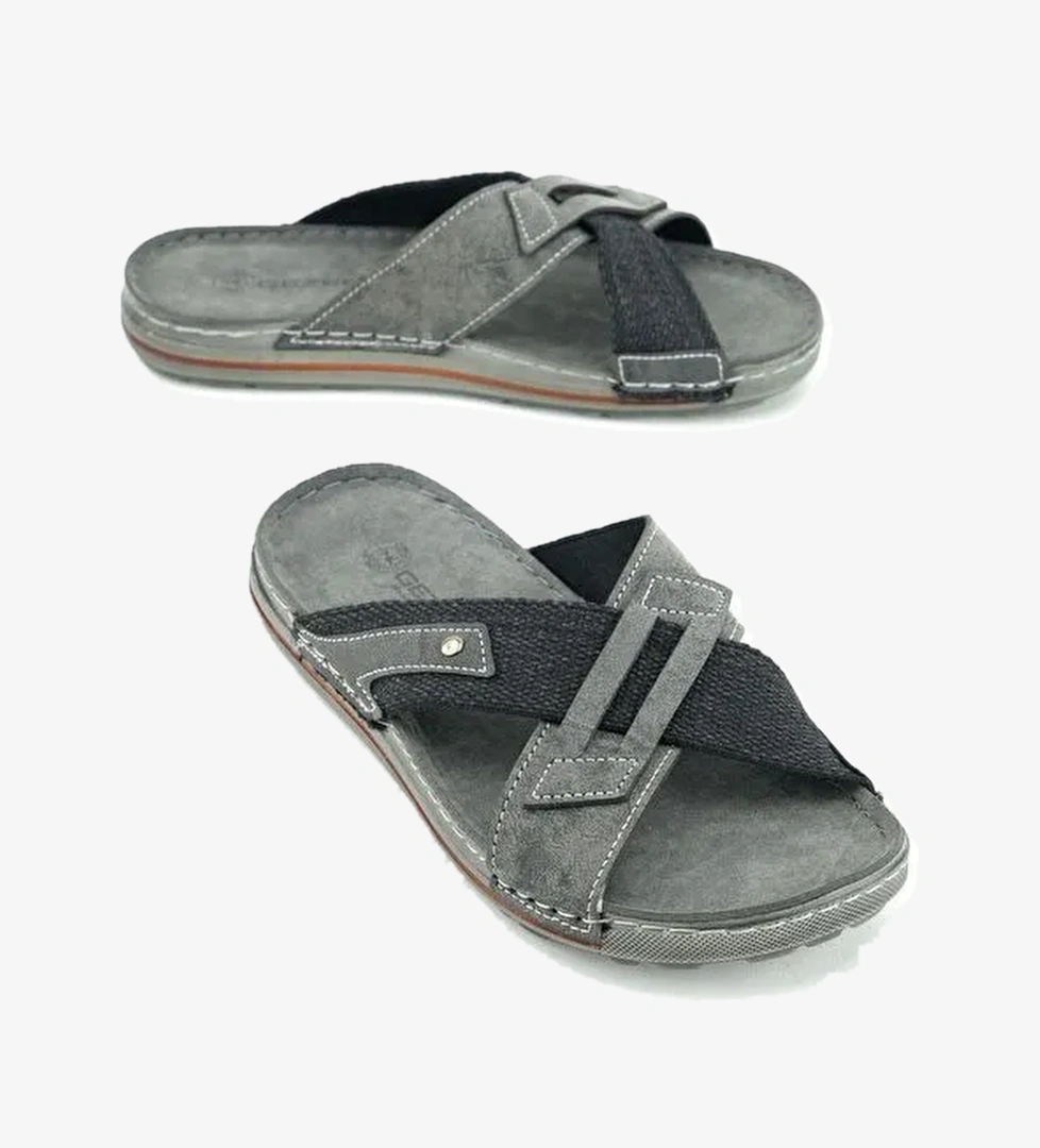 Yazlık Erkek Suni Deri Günlük Terlik - Görsel 1