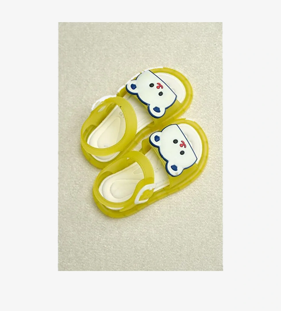 Eva Işıklı Kaydırmaz Tabanlı Figürlü Unisex Çocuk Sandalet Terlik