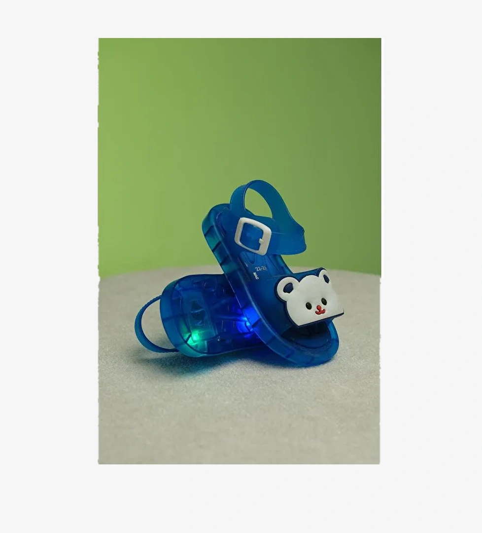 Eva Işıklı Kaydırmaz Tabanlı Figürlü Unisex Çocuk Sandalet Terlik