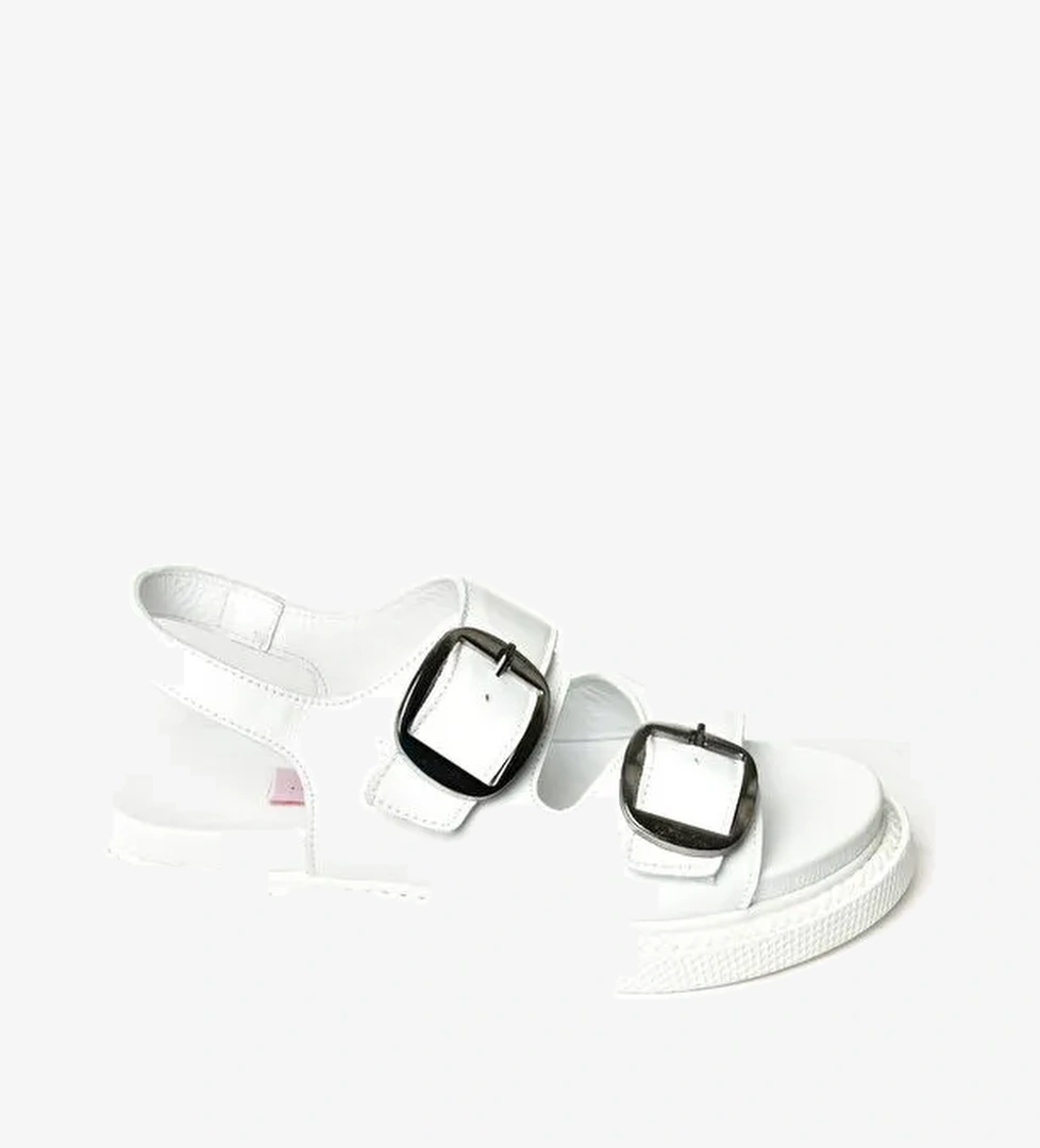 P5400328 Beyaz Kadın Sandalet