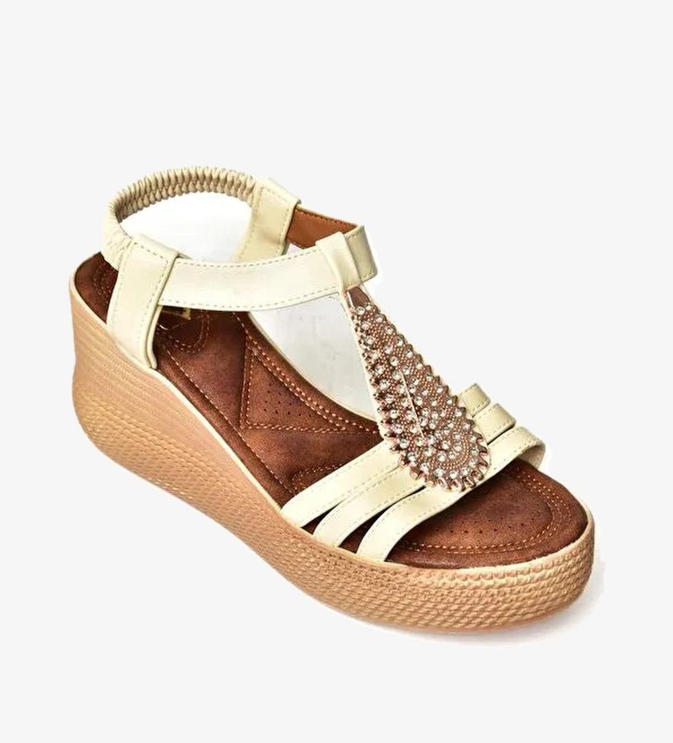 S2581610 Bej Kadın Sandalet - Görsel 1