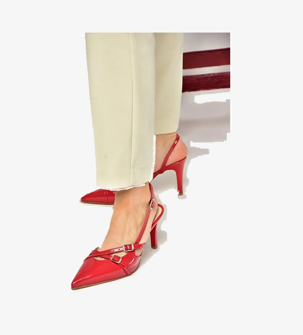 S6540719 Kırmızı Kadın Topuklu Ayakkabı