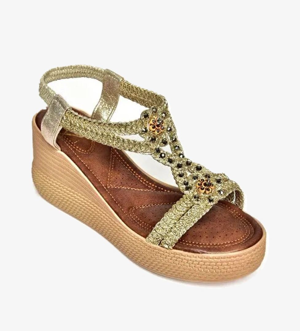 S2581880 Altın Kadın Sandalet